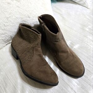 Studded Brown Ankle Boots By Mossimo Size 7 1/2 Lightly Worn.